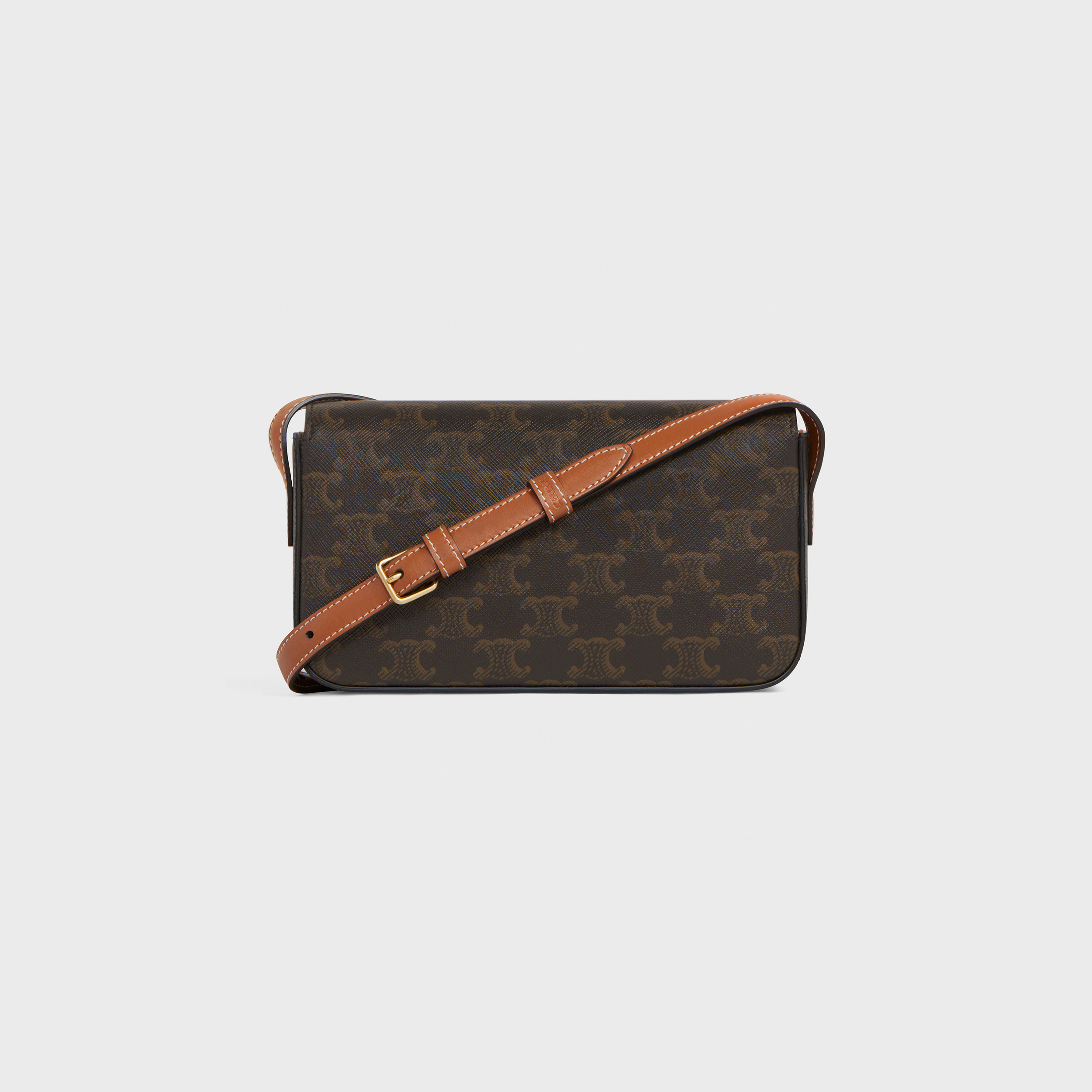 SHOULDER BAG CLAUDE in Triomphe canvas and calfskin