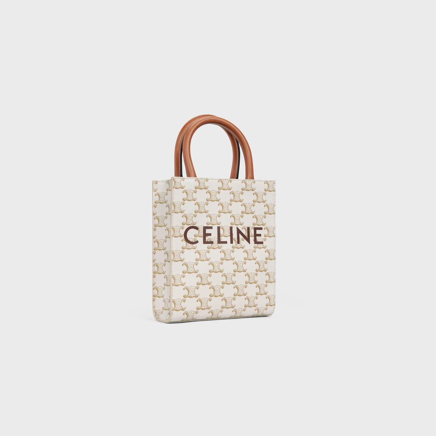 MINI VERTICAL CABAS IN TRIOMPHE CANVAS AND CALFSKIN WITH PRINT