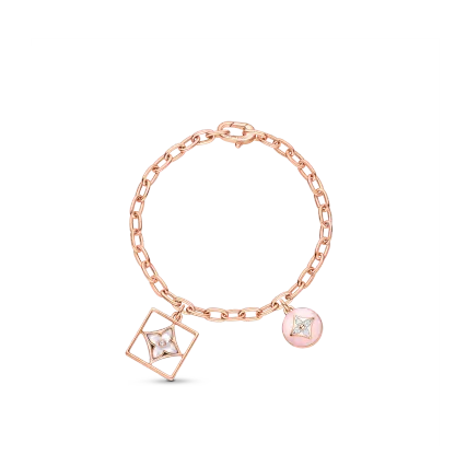 B Blossom Bracelet, Pink Gold, White Gold, Pink Opal, White Mother-Of-Pearl And Diamonds