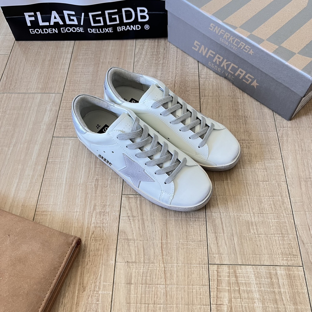 Super-Star with silver heel tab and lettering