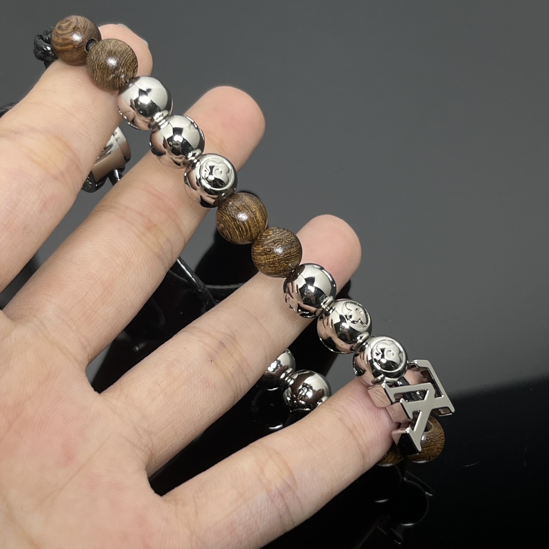 18K  Surfin' Brown Beads Bracelet