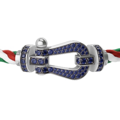 Force 10 bracelet 18k white gold and blue sapphires large model