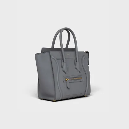 Micro Luggage handbag in baby drummed calfskin