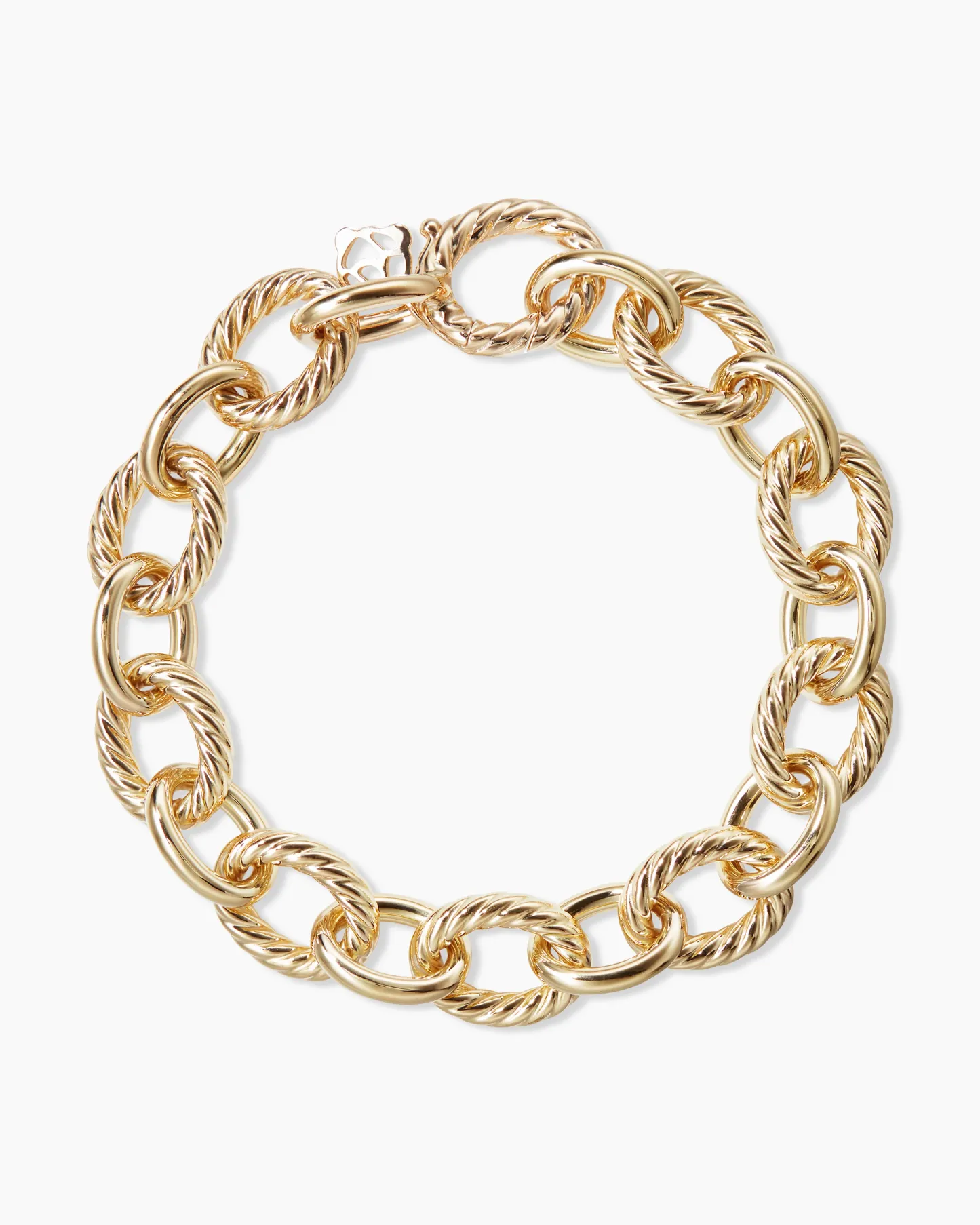 Oval Link Chain Bracelet 18K Yellow Gold
