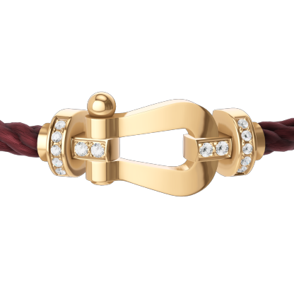 FORCE 10 BRACELET 18K YELLOW GOLD AND DIAMONDS LARGE MODEL