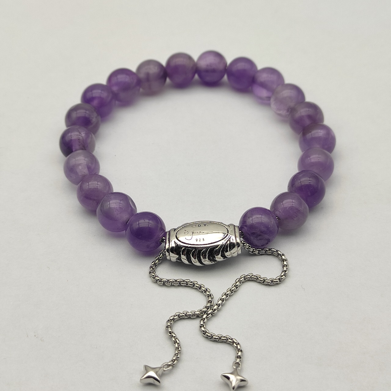 8MM Stretch Rock Crystal Bracelet