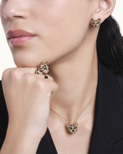 Fuzzy, the Leopard Cat pendant