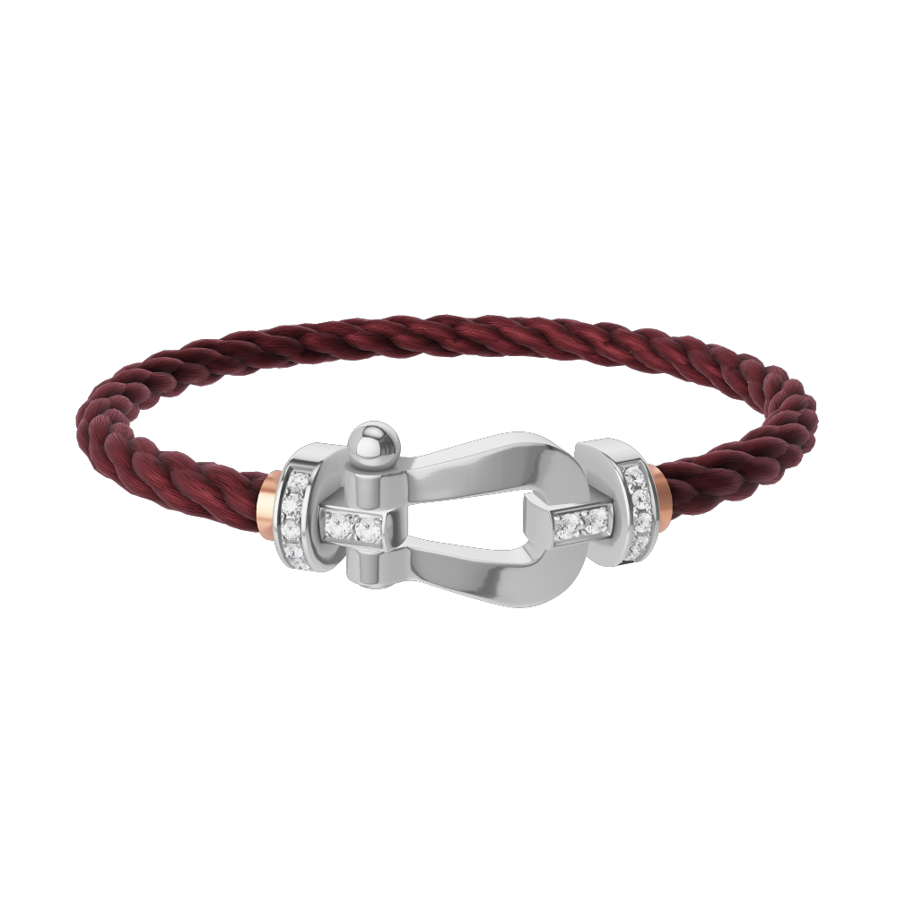 FORCE 10 BRACELET 18K WHITE GOLD AND DIAMONDS LARGE MODEL