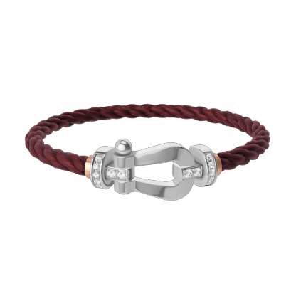 FORCE 10 BRACELET 18K WHITE GOLD AND DIAMONDS LARGE MODEL