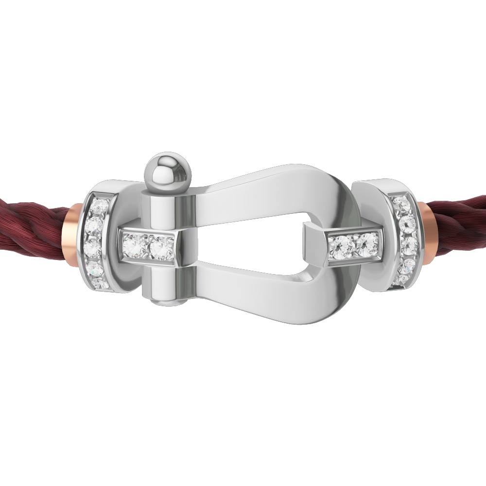 FORCE 10 BRACELET 18K WHITE GOLD AND DIAMONDS LARGE MODEL