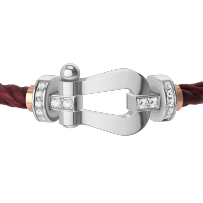 FORCE 10 BRACELET 18K WHITE GOLD AND DIAMONDS LARGE MODEL