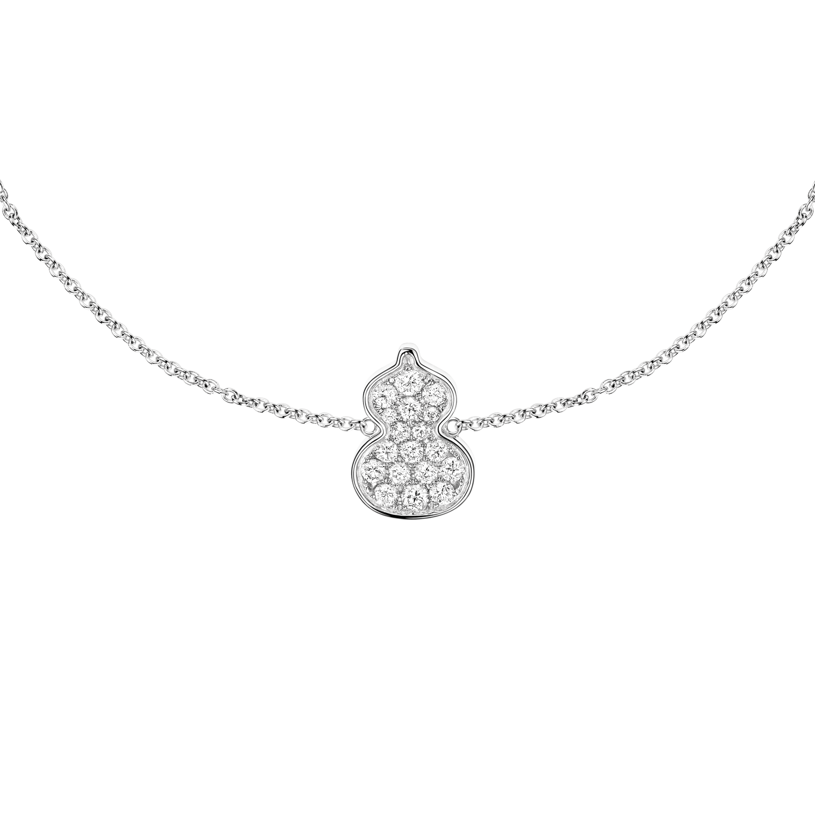 Petite Wulu bracelet in 18K white gold with diamonds