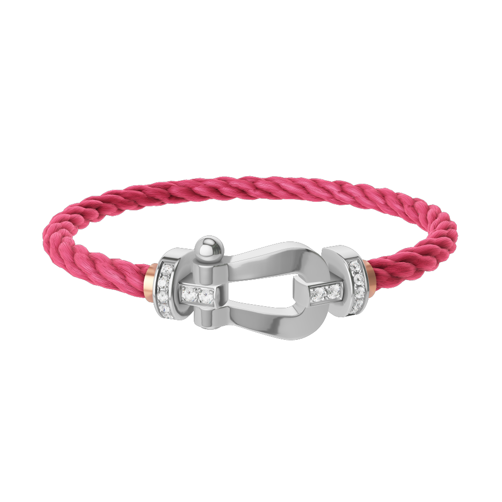 FORCE 10 BRACELET 18K WHITE GOLD AND DIAMONDS LARGE MODEL