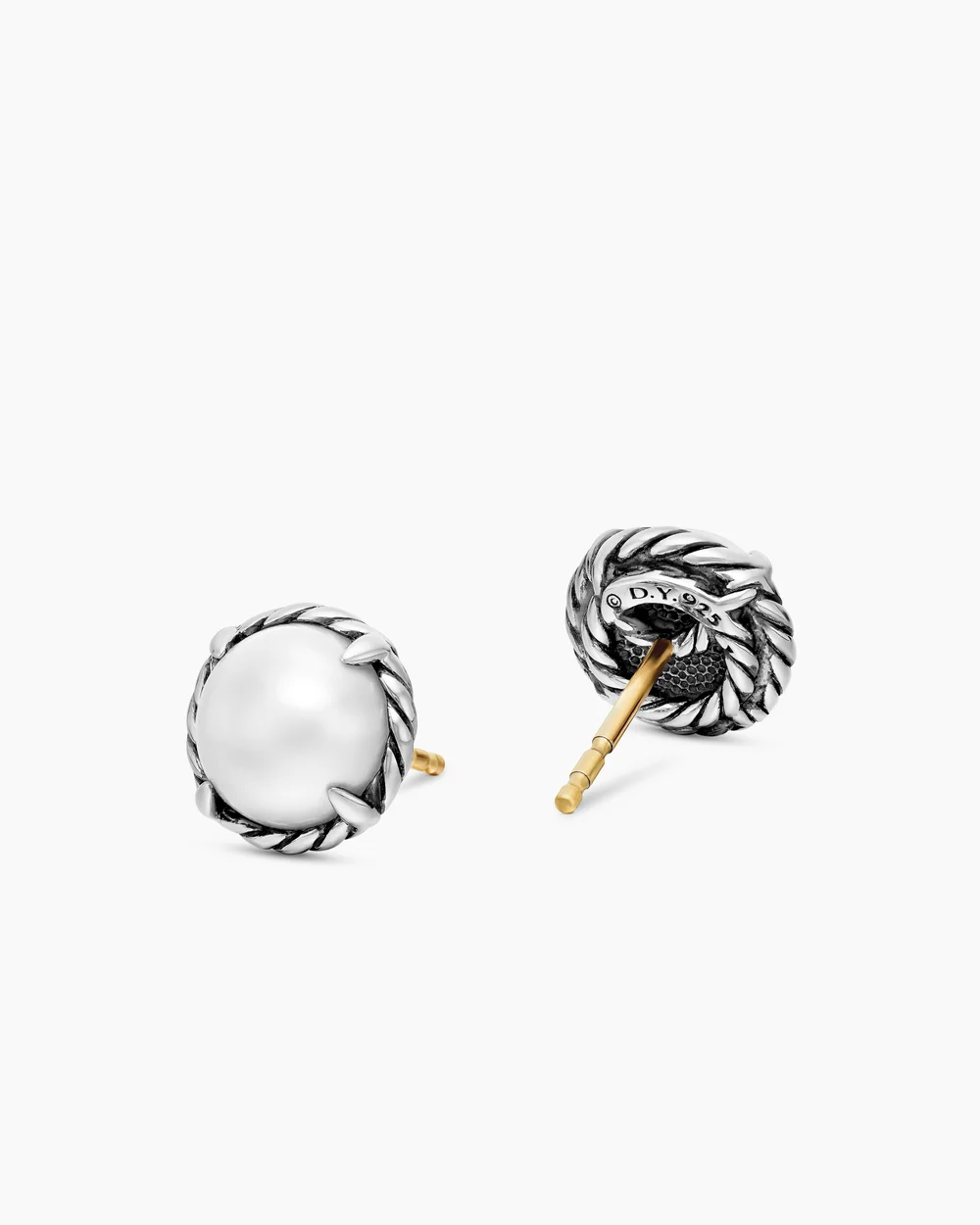 Petite Chatelaine® Stud Earrings Sterling Silver with Pearls
