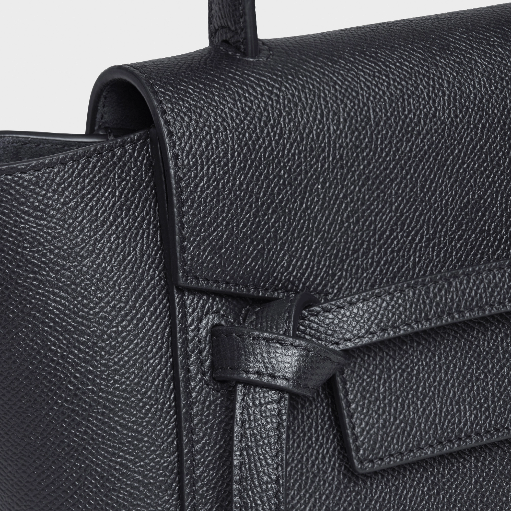 Nano Belt bag in grained calfskin