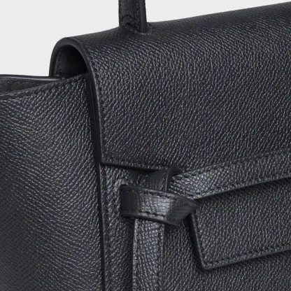 Nano Belt bag in grained calfskin