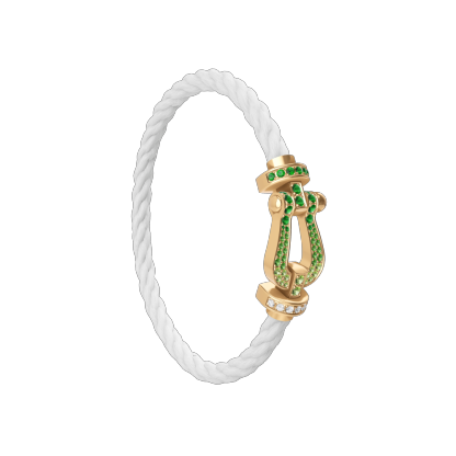 FORCE 10 BRACELET 18K YELLOW GOLD AND COLORED STONES LARGE MODEL
