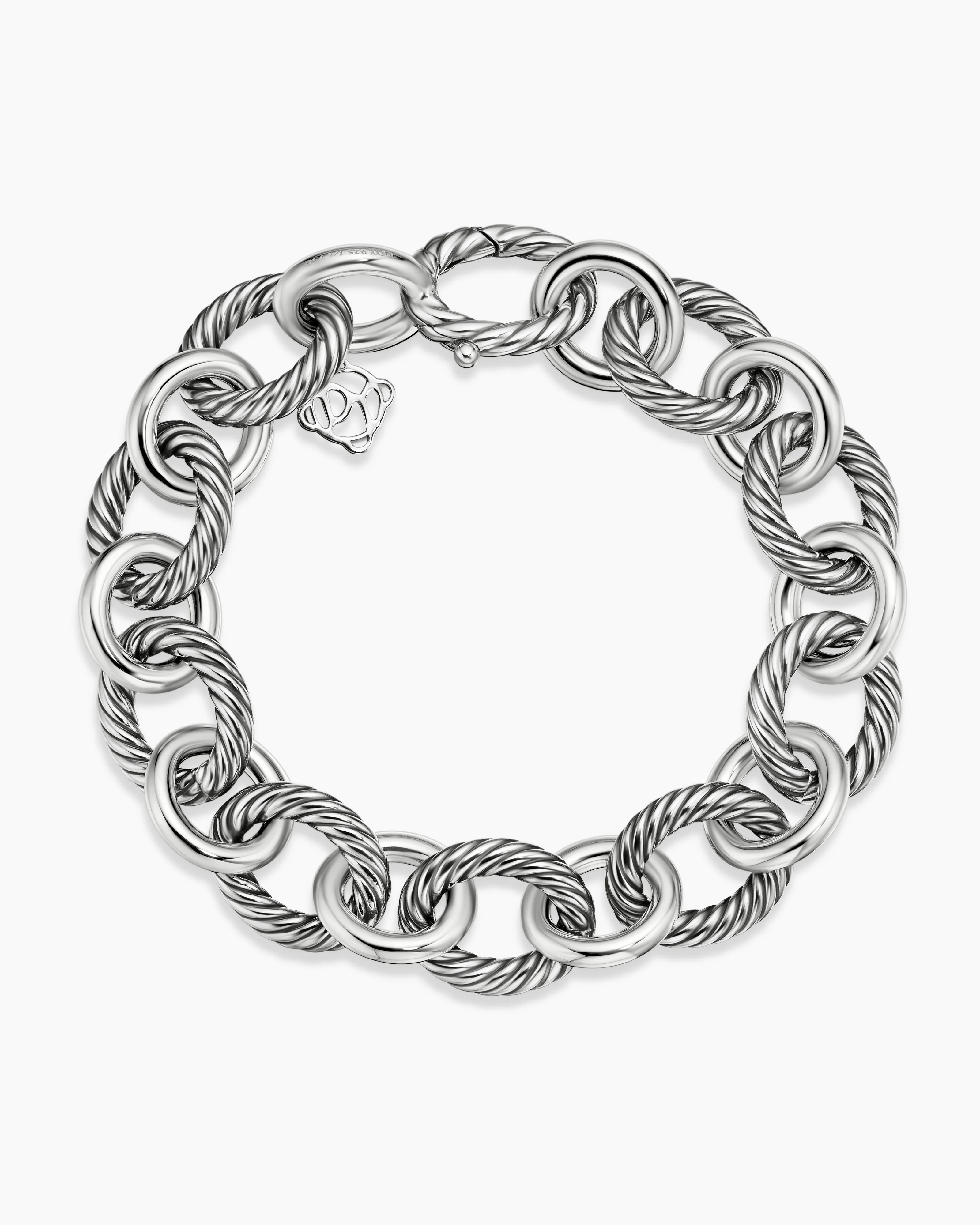 Oval Link Chain Bracelet Sterling Silver