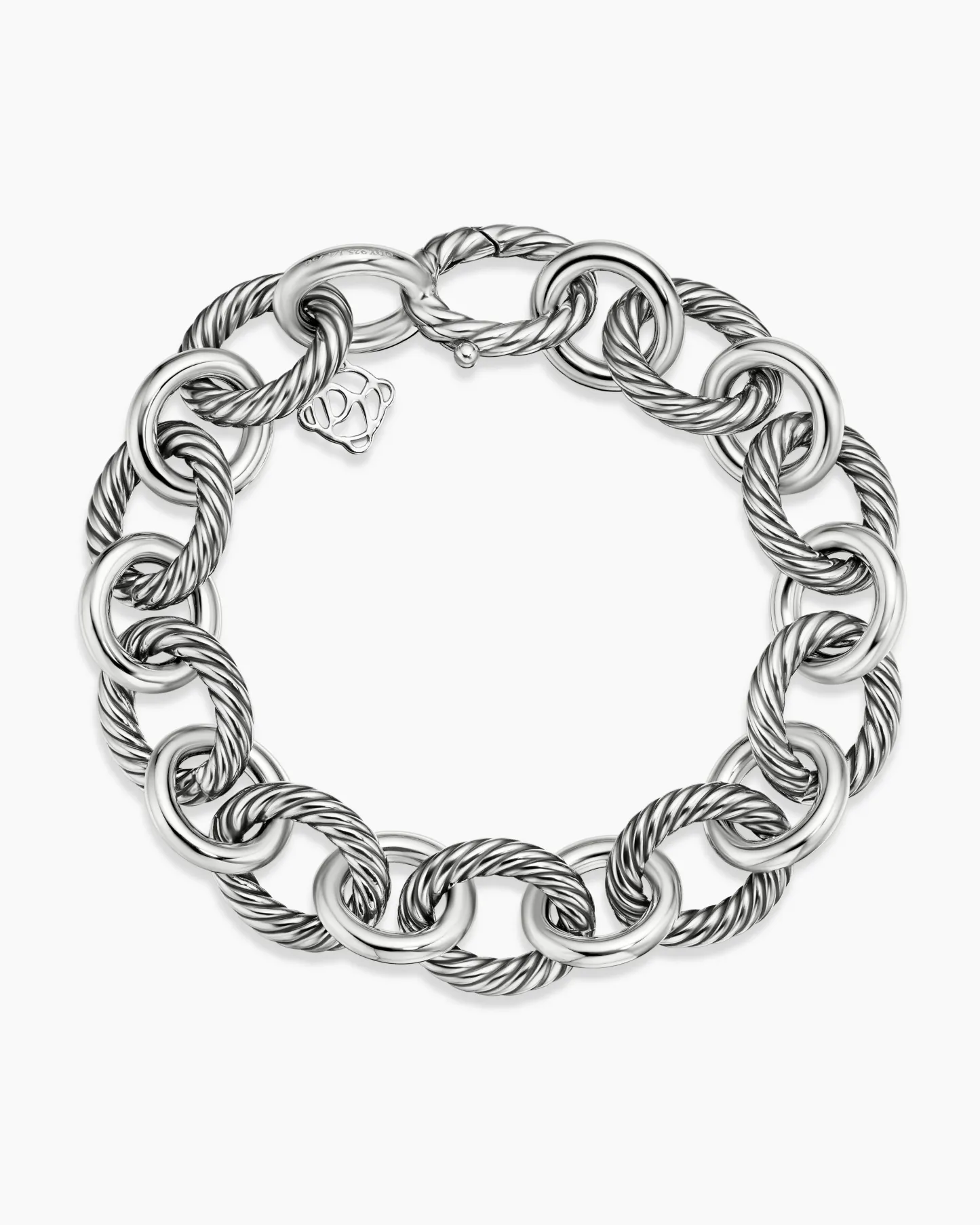 Oval Link Chain Bracelet Sterling Silver
