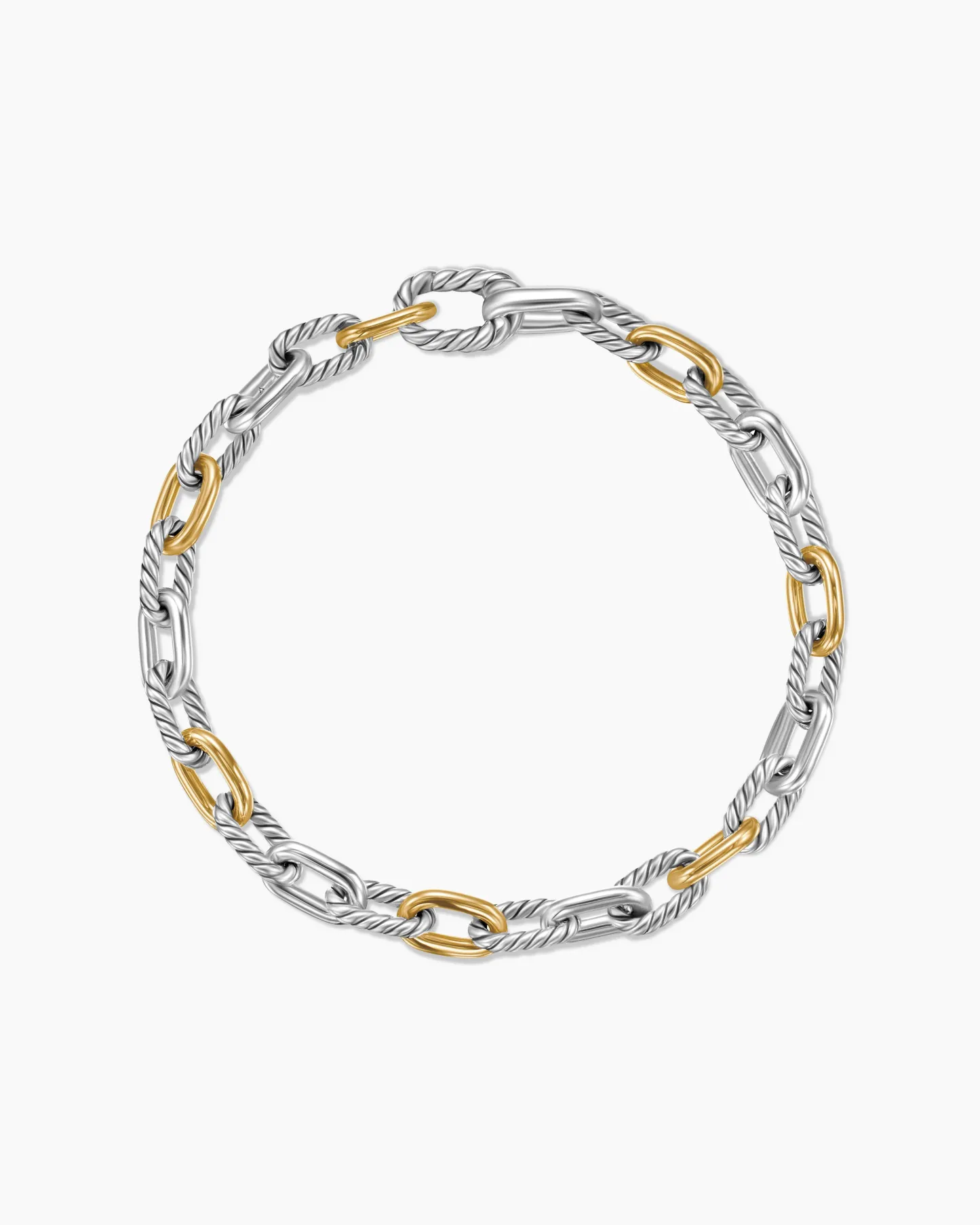 DY Madison® Chain Bracelet Sterling Silver with 18K Yellow Gold