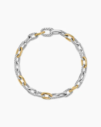 DY Madison® Chain Bracelet Sterling Silver with 18K Yellow Gold