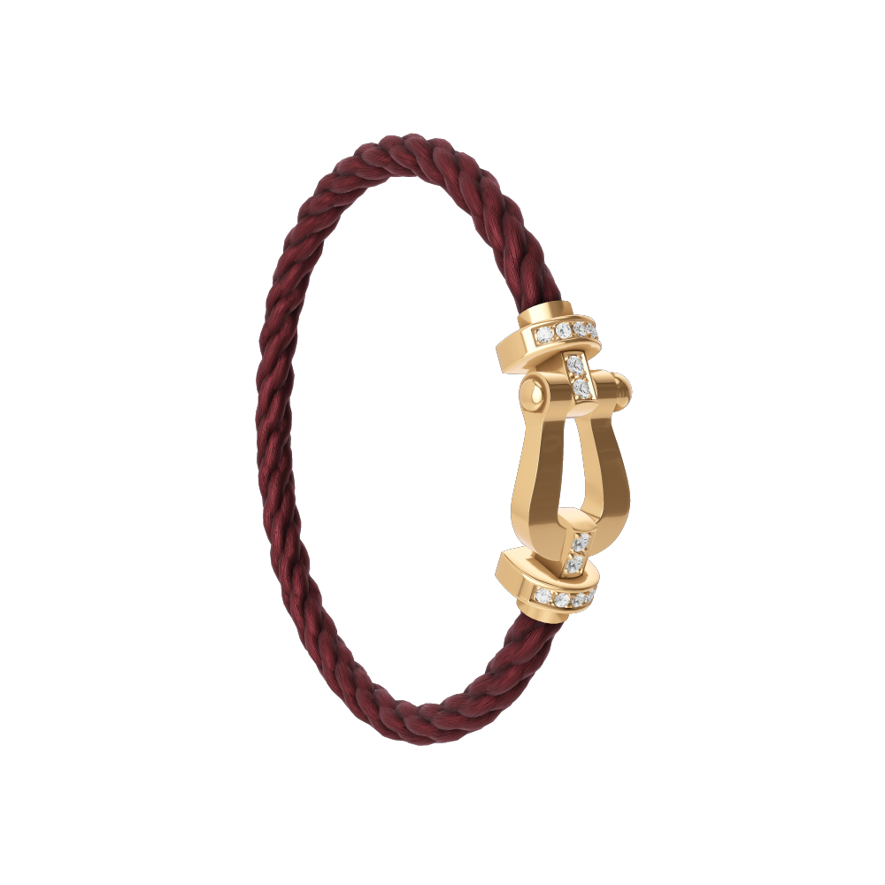 FORCE 10 BRACELET 18K YELLOW GOLD AND DIAMONDS LARGE MODEL