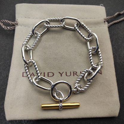 DY Madison® Toggle Chain Bracelet Sterling Silver with 18K Yellow Gold