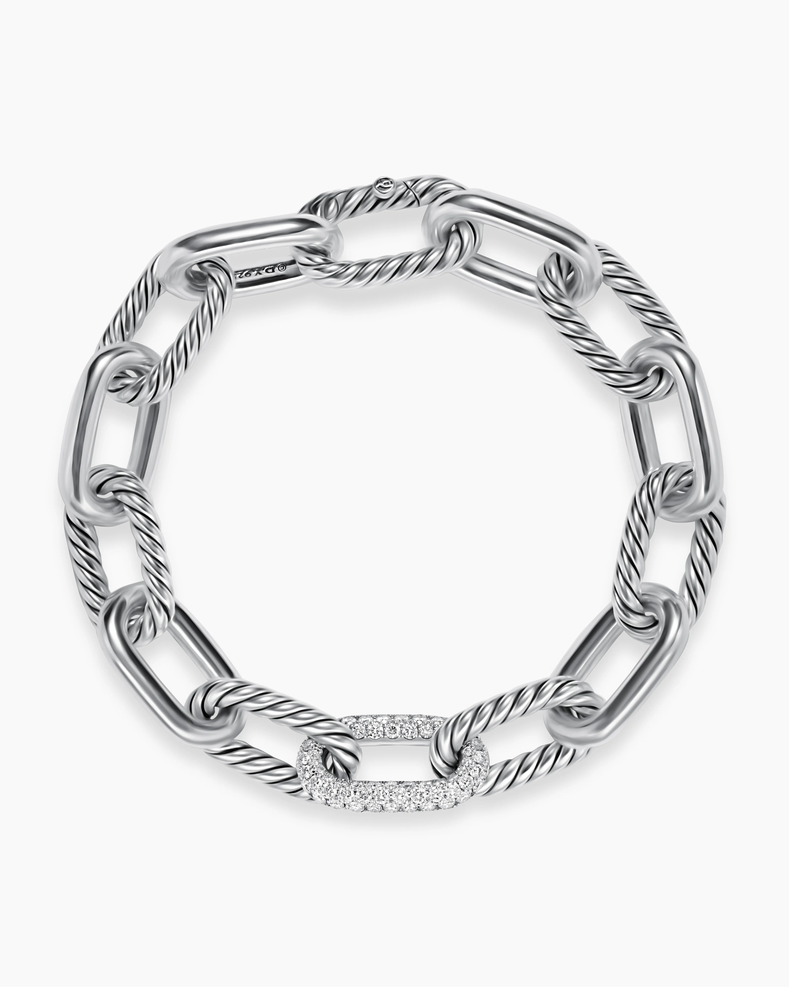 DY Madison® Chain Bracelet Sterling Silver with Diamonds