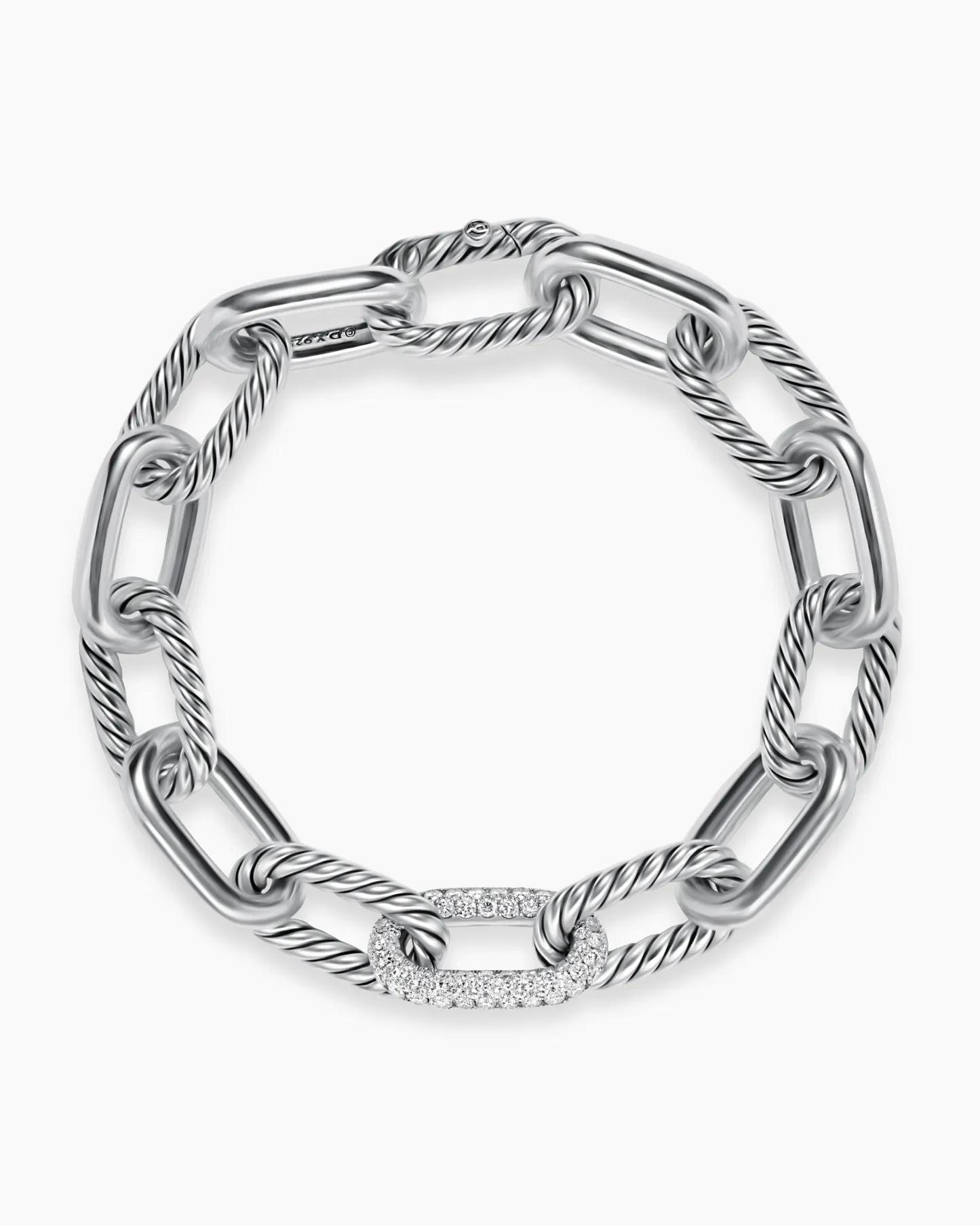 DY Madison® Chain Bracelet Sterling Silver with Diamonds