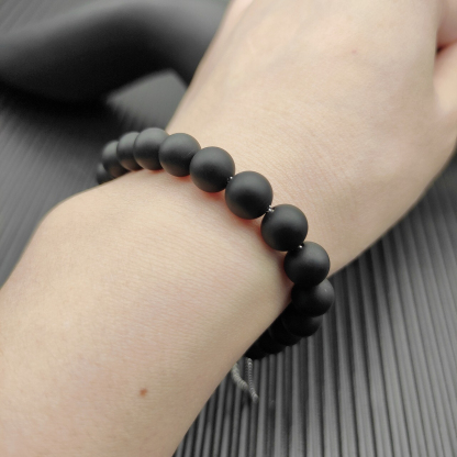 8MM Stretch Rock Crystal Bracelet