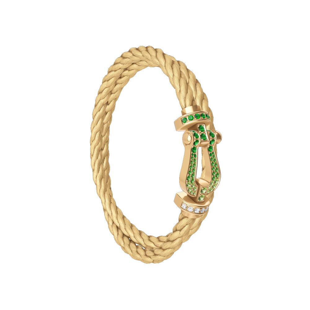 FORCE 10 BRACELET 18K YELLOW GOLD AND COLORED STONES LARGE MODEL