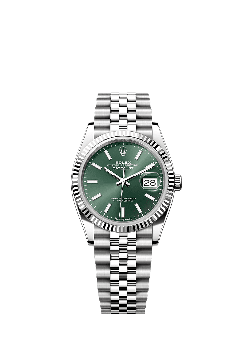 Oyster, 36 mm, Oystersteel and white gold  Reference 126234