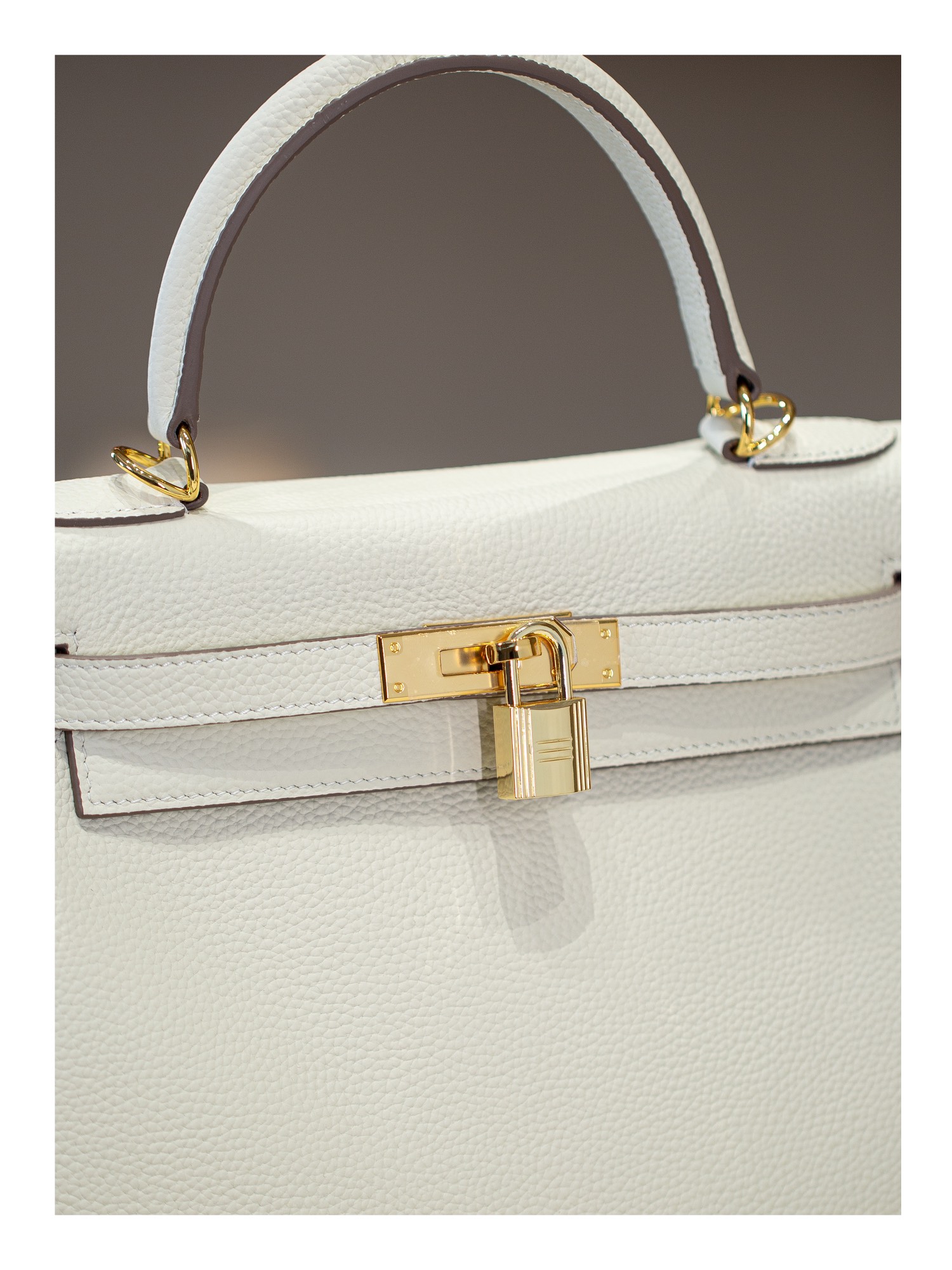 KELLY 28 FIRST LAYER TOGO COWHIDE WHITE