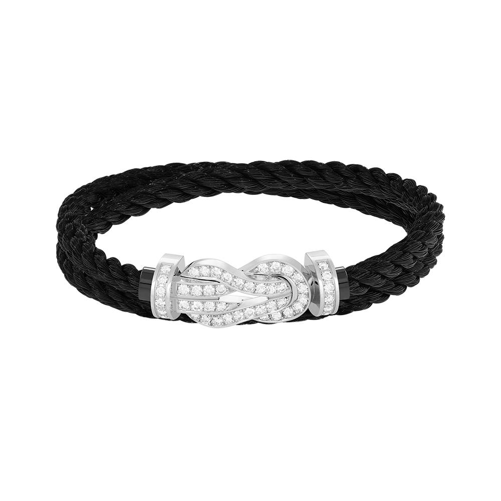 CHANCE INFINIE BRACELET 18K WHITE GOLD AND DIAMONDS LARGE MODEL