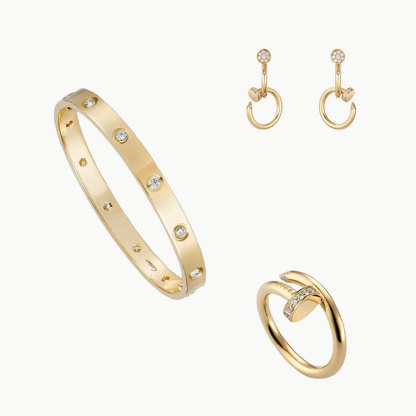 3‑Piece Piece Luxury Gold & Plated Jewelry Set