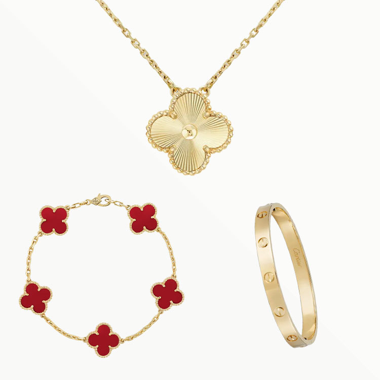 3‑Piece Love Bracelet & Lucky Clover