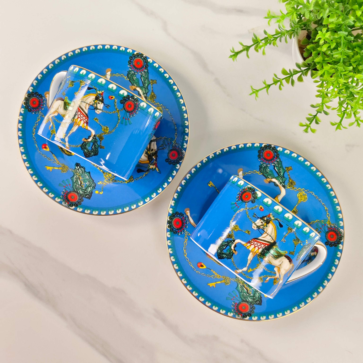 New Arrival 🔥 Herthtmès — "Galloping in the Breeze" Cup & Saucer Set
