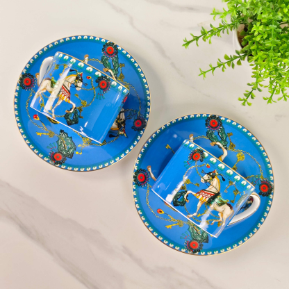 New Arrival 🔥 Herthtmès — "Galloping in the Breeze" Cup & Saucer Set