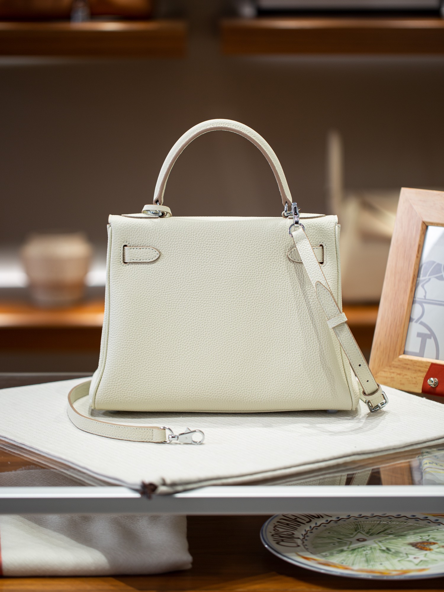 KELLY 28 FIRST LAYER TOGO COWHIDE WHITE