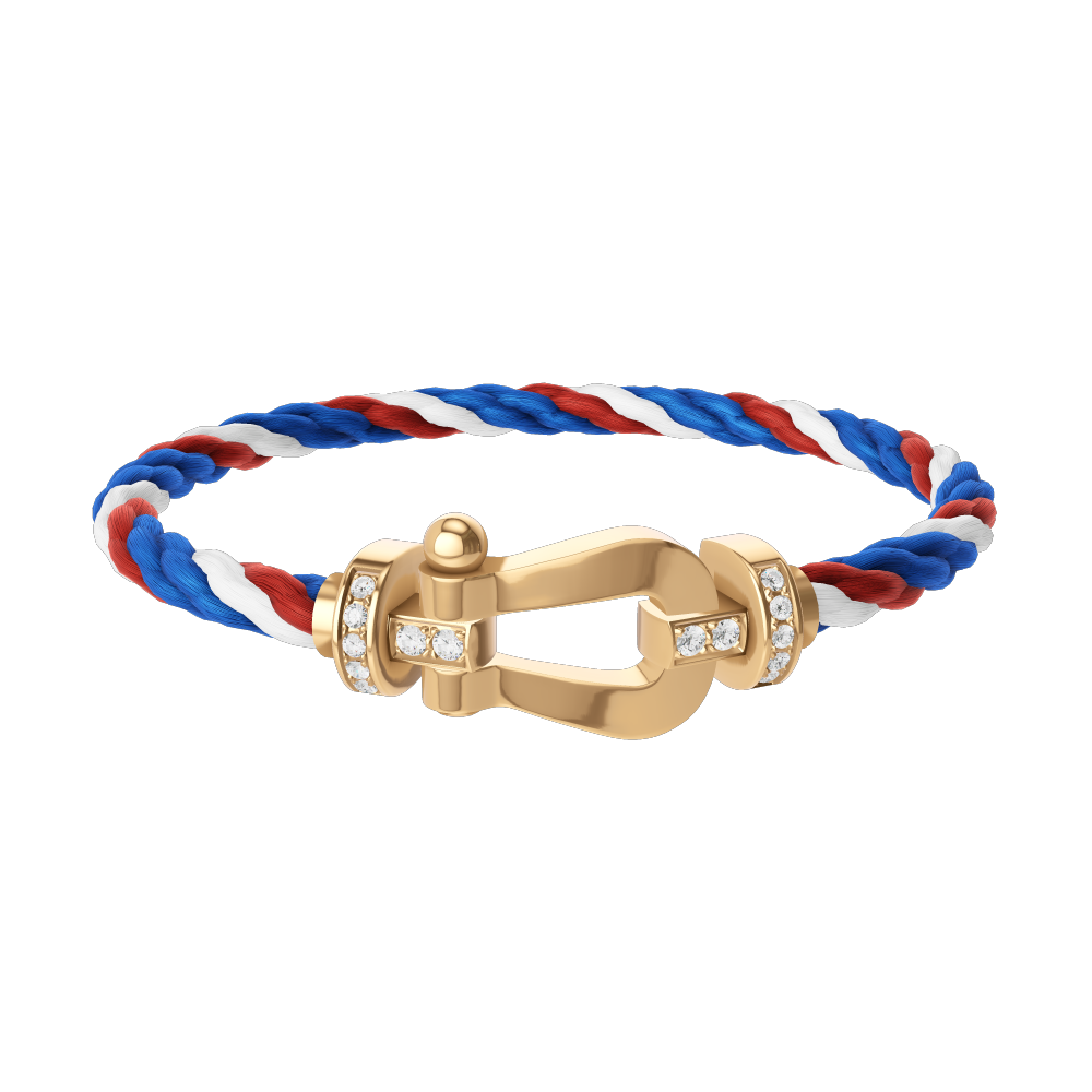 FORCE 10 BRACELET 18K YELLOW GOLD AND DIAMONDS LARGE MODEL
