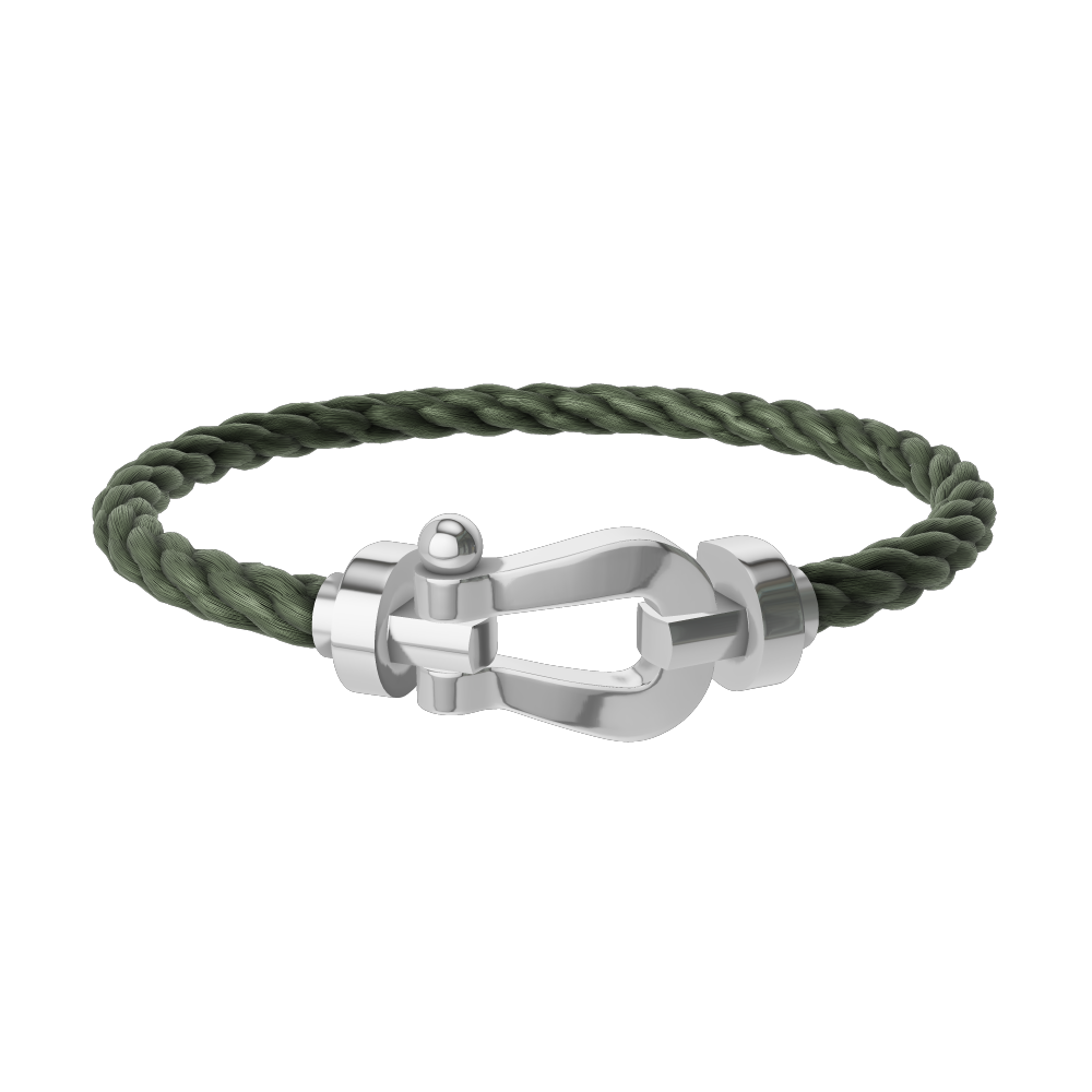 FORCE 10 BRACELET 18K WHITE GOLD LARGE MODEL