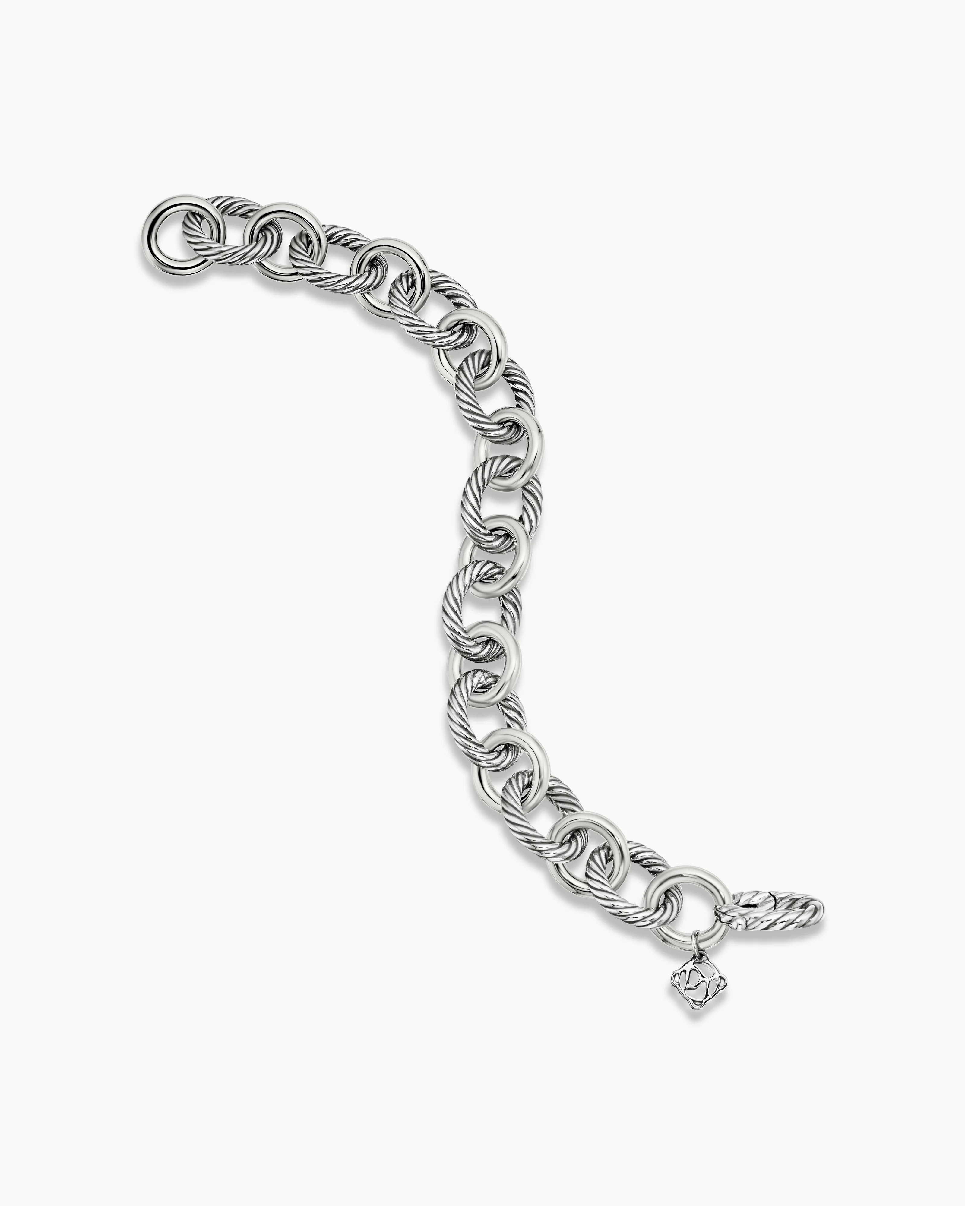 Oval Link Chain Bracelet Sterling Silver