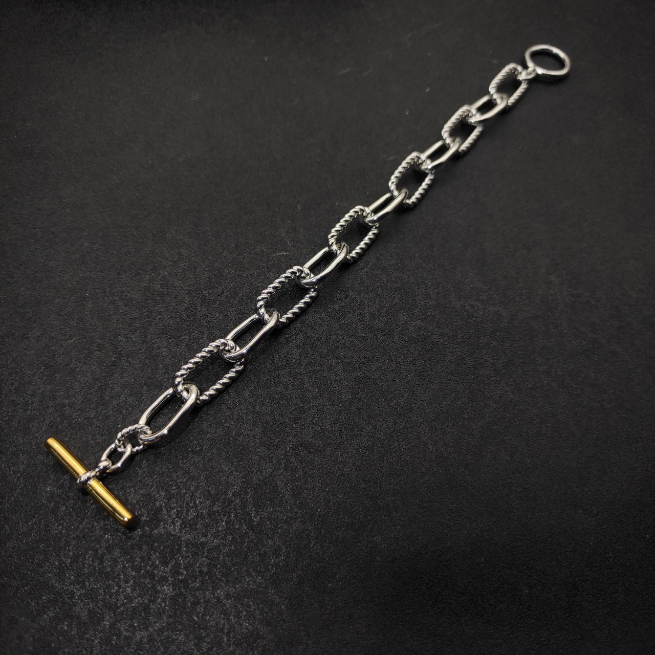 DY Madison® Toggle Chain Bracelet Sterling Silver with 18K Yellow Gold