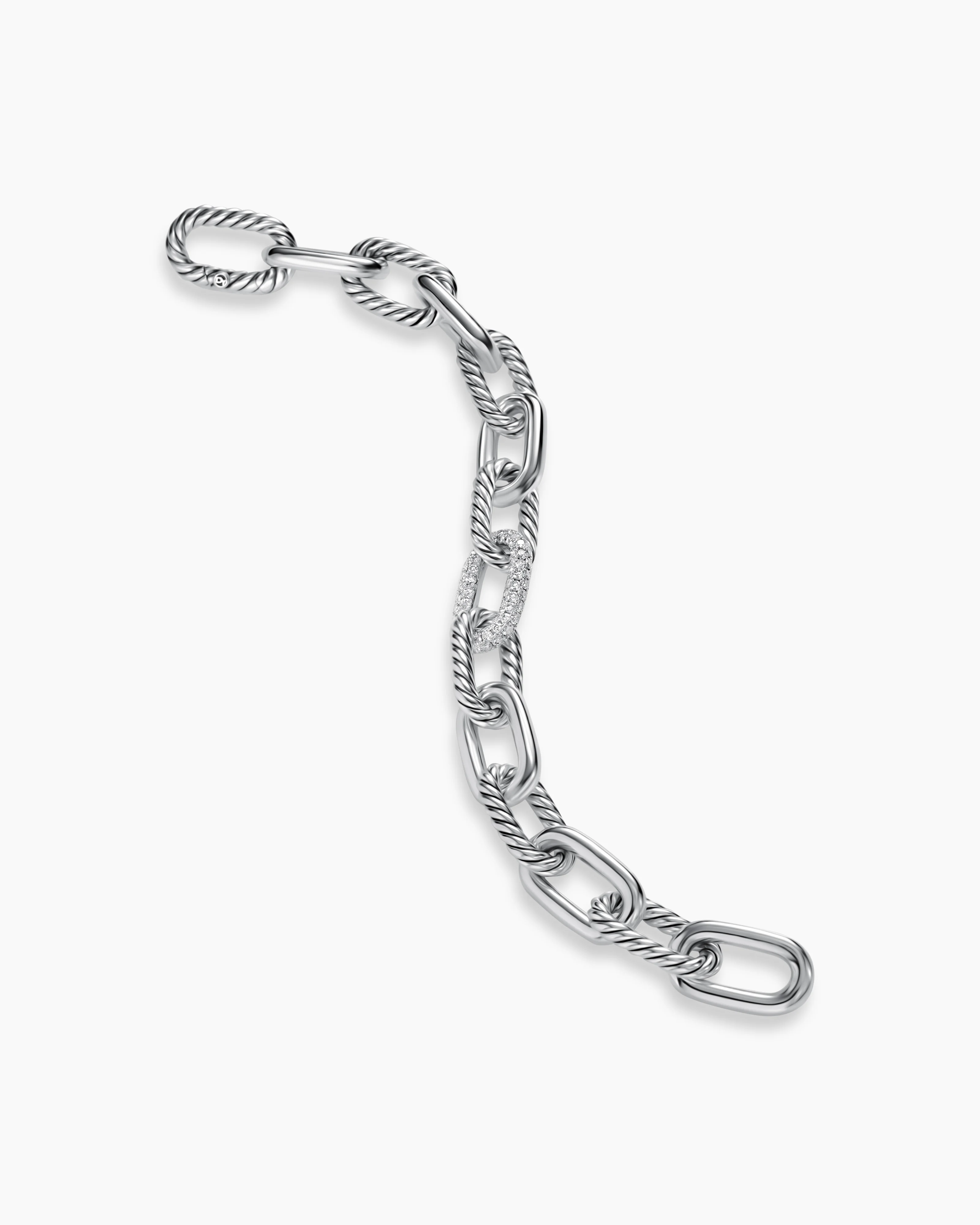 DY Madison® Chain Bracelet Sterling Silver with Diamonds