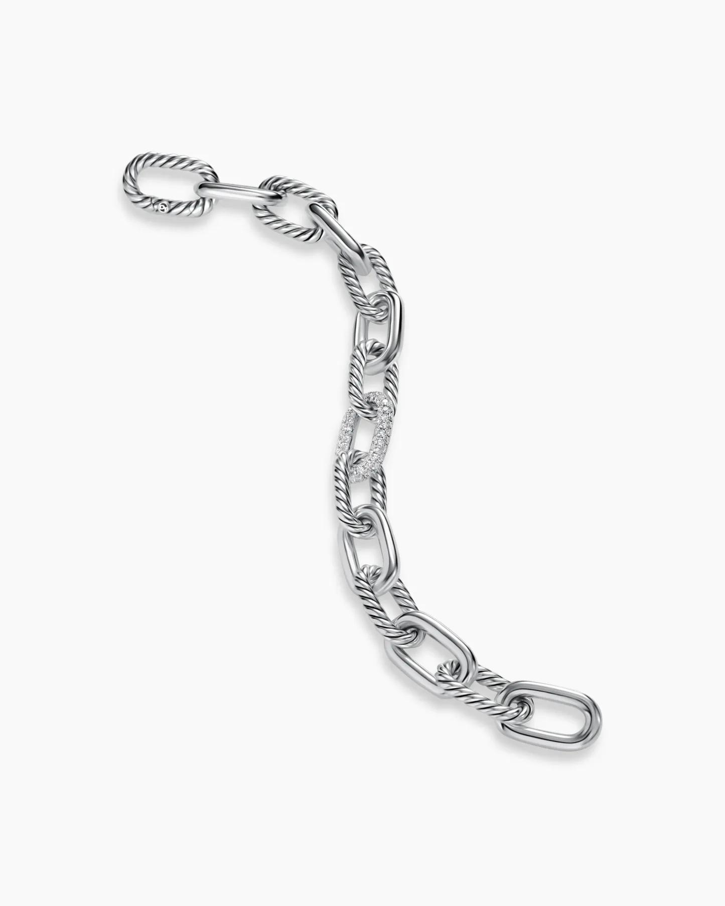 DY Madison® Chain Bracelet Sterling Silver with Diamonds