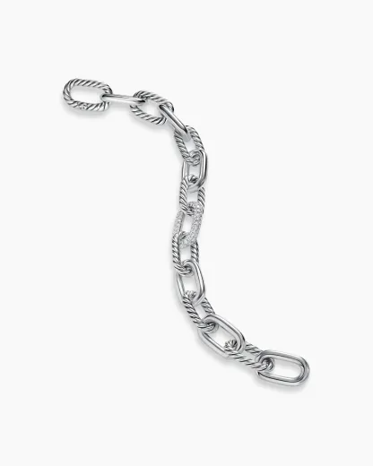 DY Madison® Chain Bracelet Sterling Silver with Diamonds