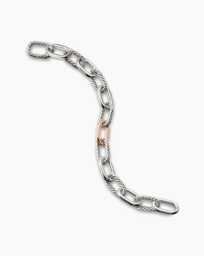DY Madison® Chain Bracelet Sterling Silver with 18K Rose Gold