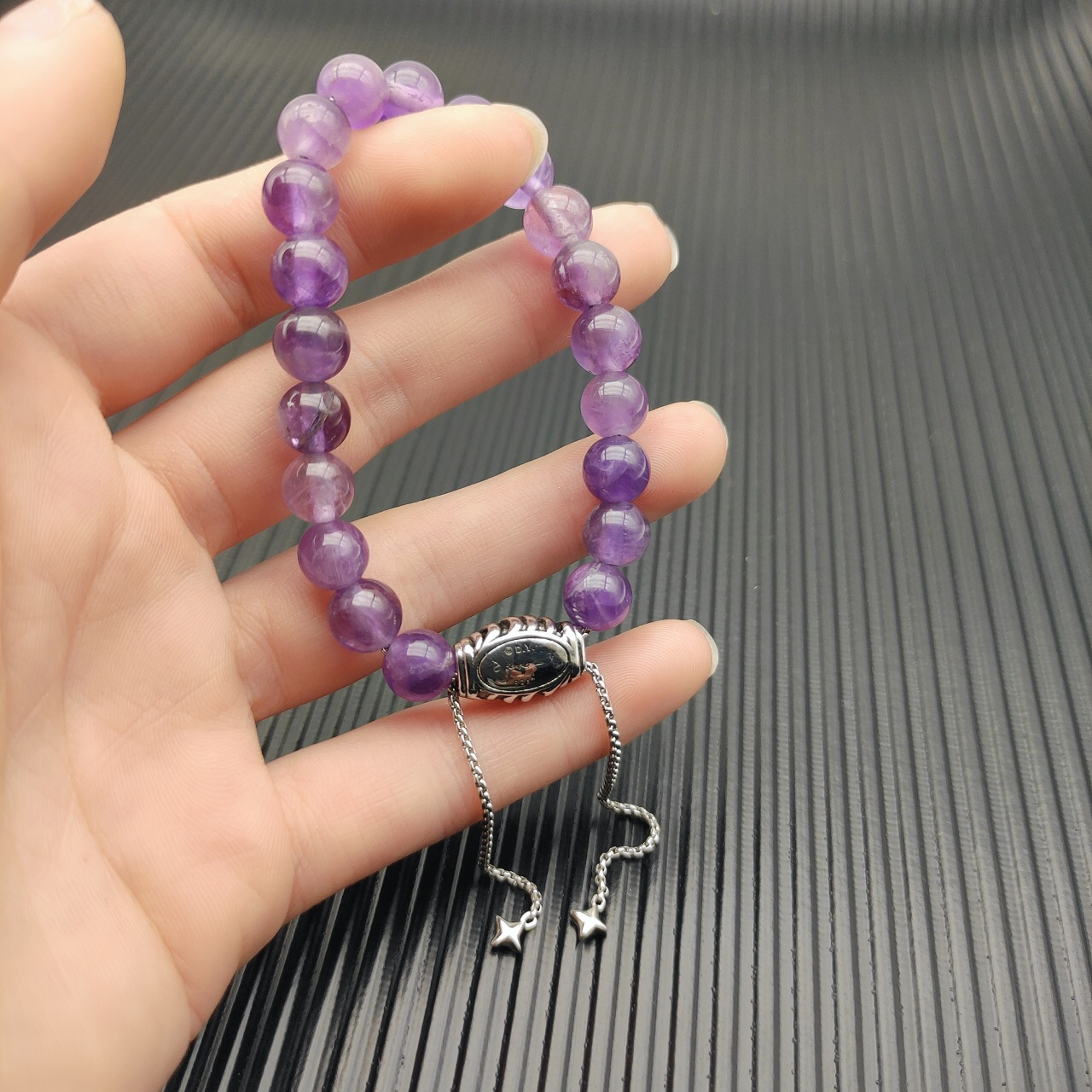 8MM Stretch Rock Crystal Bracelet
