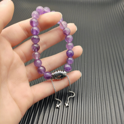 8MM Stretch Rock Crystal Bracelet