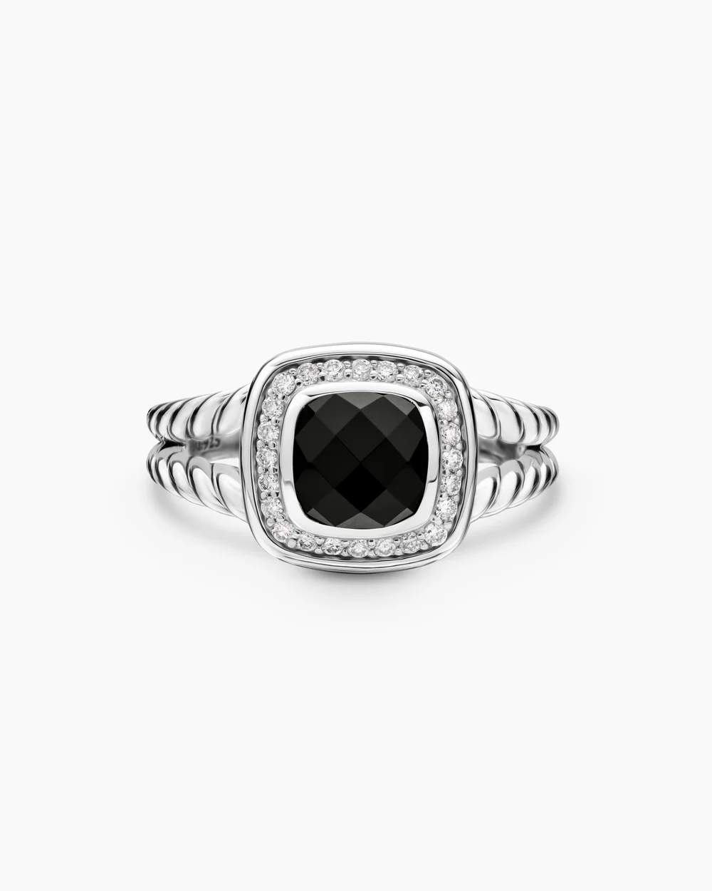 Petite Albion® Ring Sterling Silver with Black Onyx and Diamonds